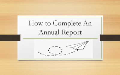 How to Complete an Annual Report
