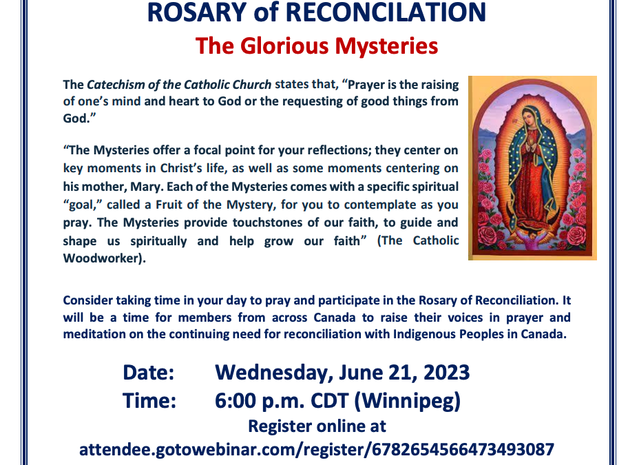 Rosary of Reconciliation Webinar
