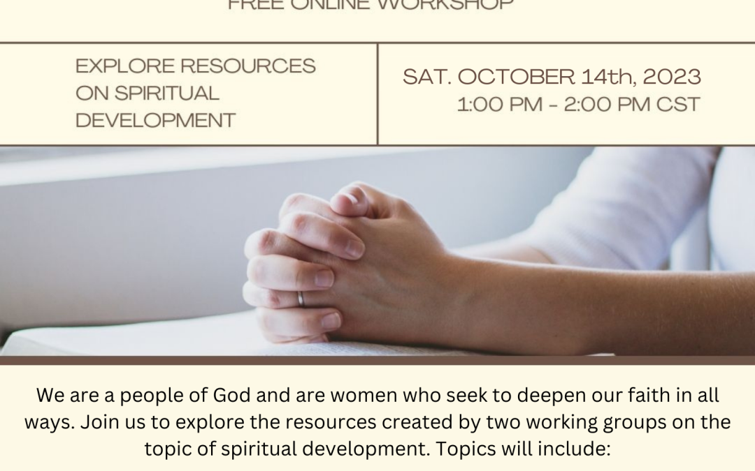 “Growing In Faith” Online Workshop Registration