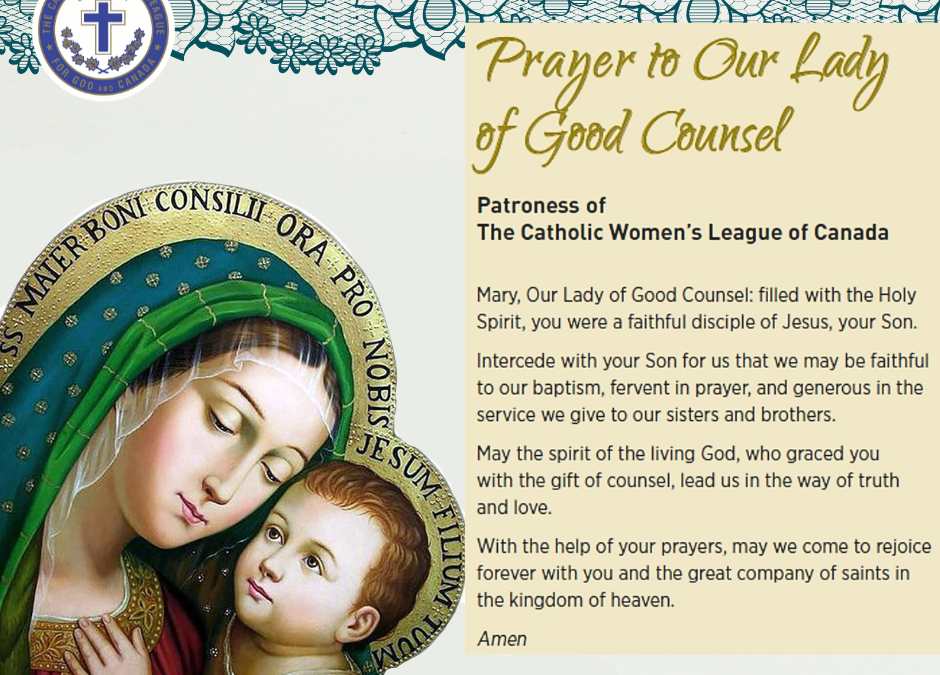 Our Lady of Good Counsel Prayer