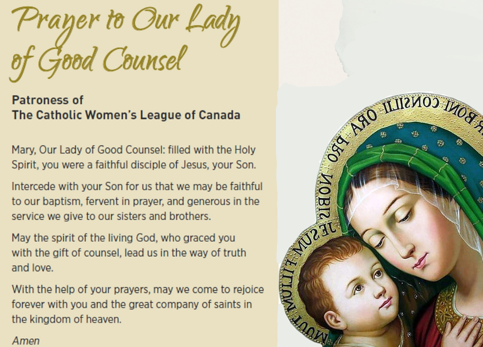 Our Lady of Good Counsel Prayer